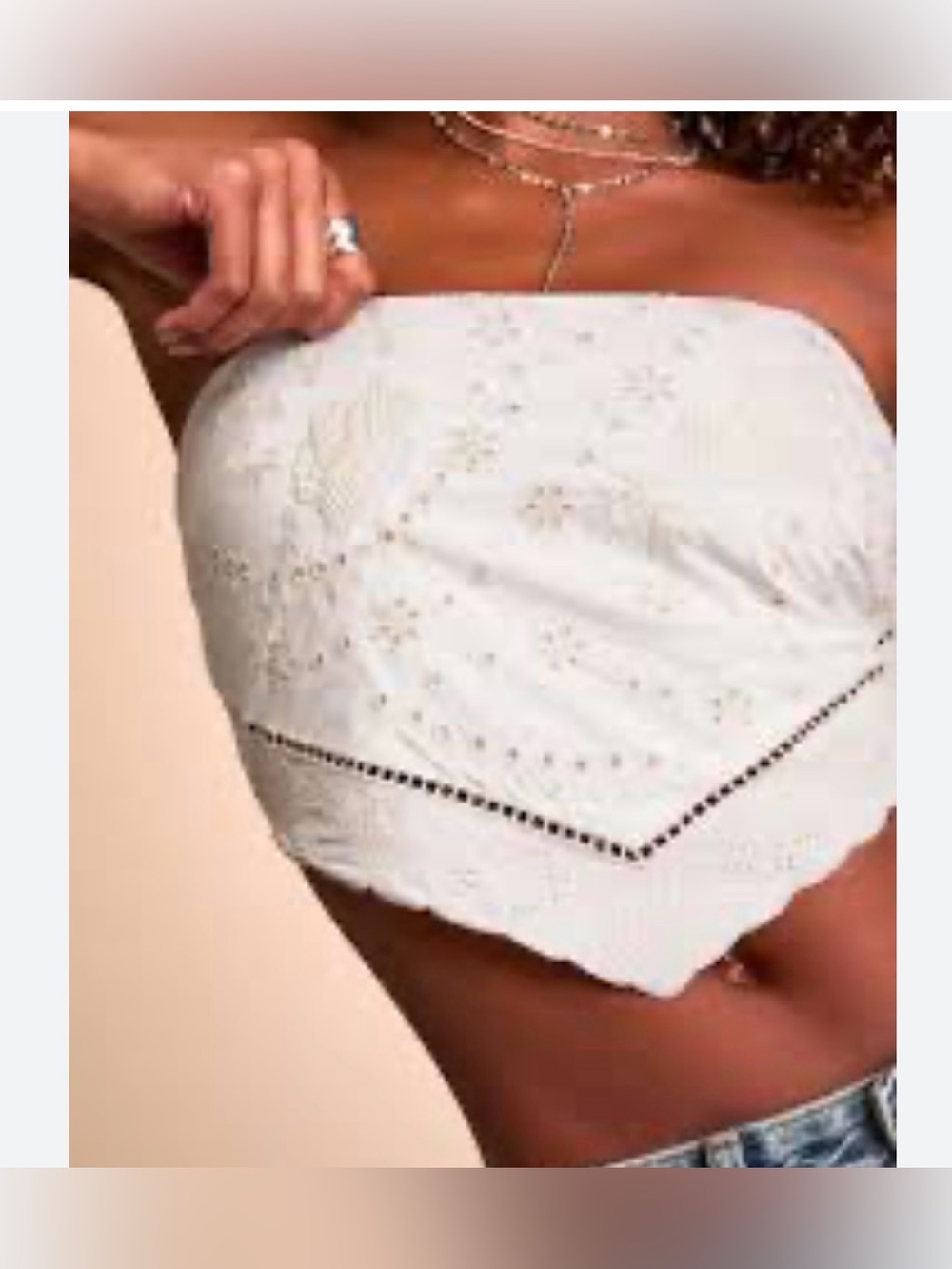 Zara White Special Edition Embroidered Bandana Crop Top. 0881/098/251